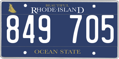 RI license plate 849705