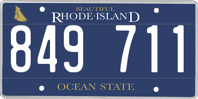 RI license plate 849711