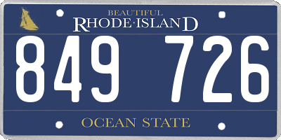 RI license plate 849726