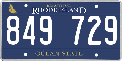 RI license plate 849729