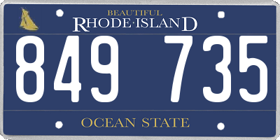 RI license plate 849735