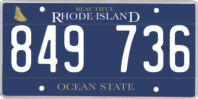 RI license plate 849736