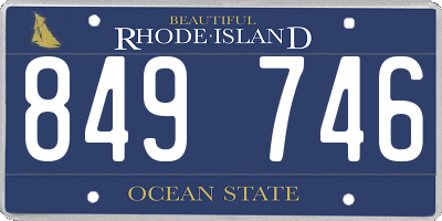 RI license plate 849746