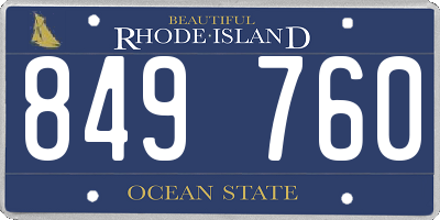 RI license plate 849760