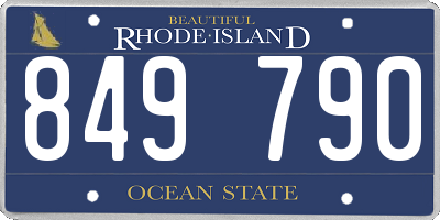 RI license plate 849790