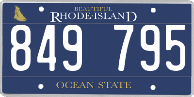 RI license plate 849795