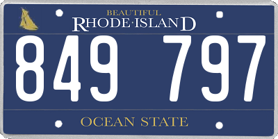 RI license plate 849797