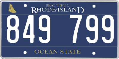 RI license plate 849799