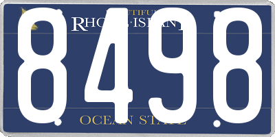 RI license plate 8498