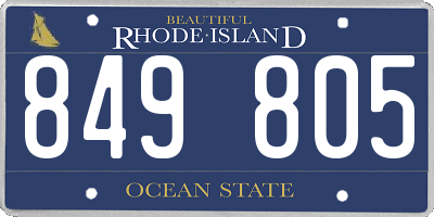 RI license plate 849805