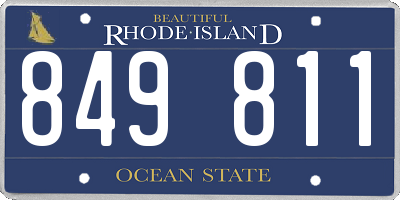 RI license plate 849811