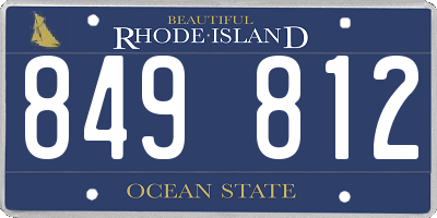 RI license plate 849812