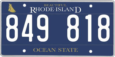 RI license plate 849818