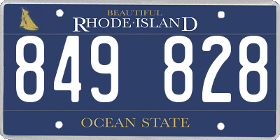 RI license plate 849828
