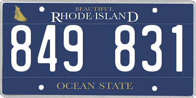 RI license plate 849831