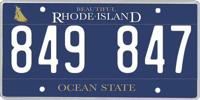 RI license plate 849847