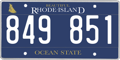 RI license plate 849851