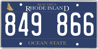 RI license plate 849866