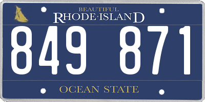 RI license plate 849871