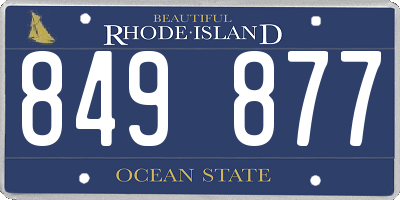 RI license plate 849877