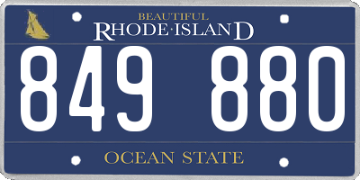 RI license plate 849880