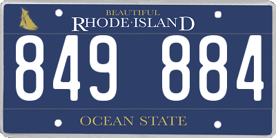 RI license plate 849884