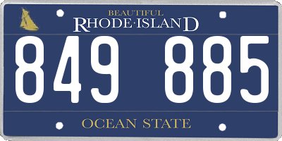 RI license plate 849885