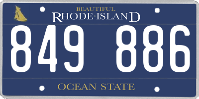 RI license plate 849886