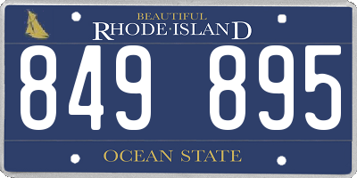 RI license plate 849895