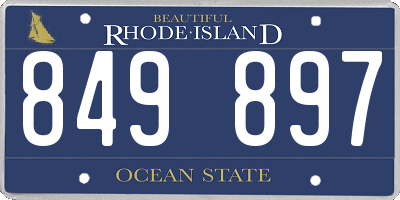 RI license plate 849897