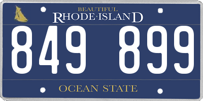 RI license plate 849899