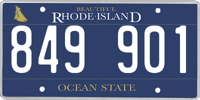 RI license plate 849901