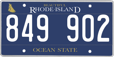 RI license plate 849902