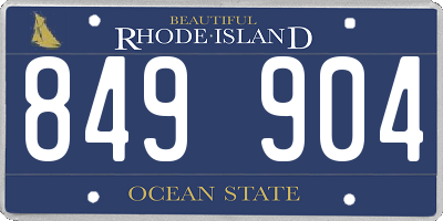 RI license plate 849904