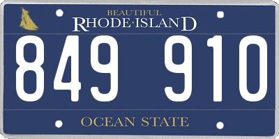 RI license plate 849910