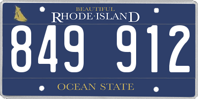 RI license plate 849912