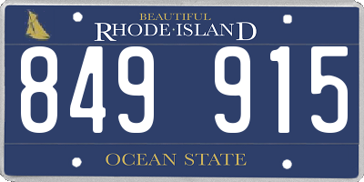RI license plate 849915