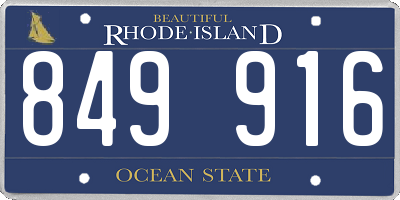 RI license plate 849916
