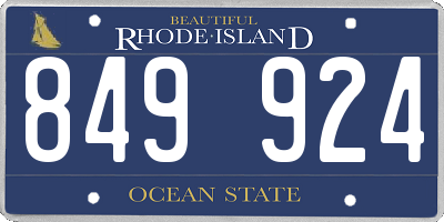 RI license plate 849924