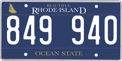 RI license plate 849940