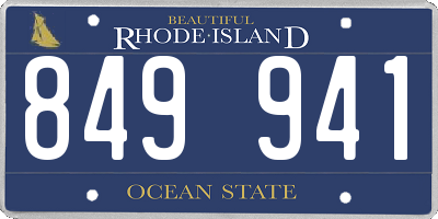 RI license plate 849941