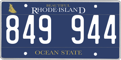RI license plate 849944