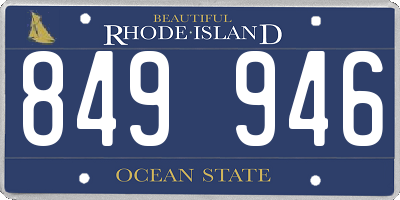 RI license plate 849946