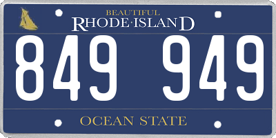 RI license plate 849949