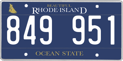 RI license plate 849951