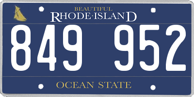 RI license plate 849952