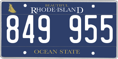 RI license plate 849955
