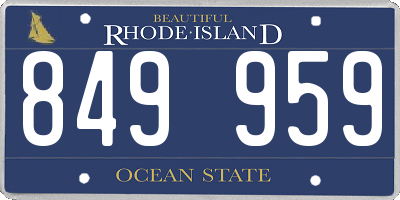 RI license plate 849959