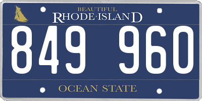 RI license plate 849960