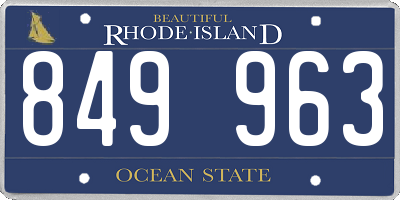 RI license plate 849963